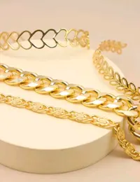 مجموعة اساور لون ذهبي 2