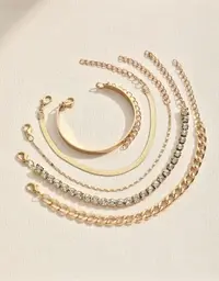 مجموعة اساور لون ذهبي 2