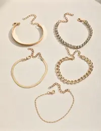 مجموعة اساور لون ذهبي 4