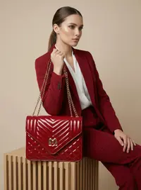 شنطة لون احمر 2