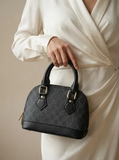 شنطة لون رمادي واسود