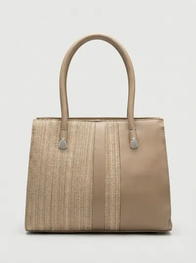 شنطة لون بيج مموج